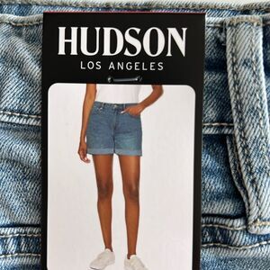 Hudson Women’s Mid Rise Denim Short With Cuffed Hem